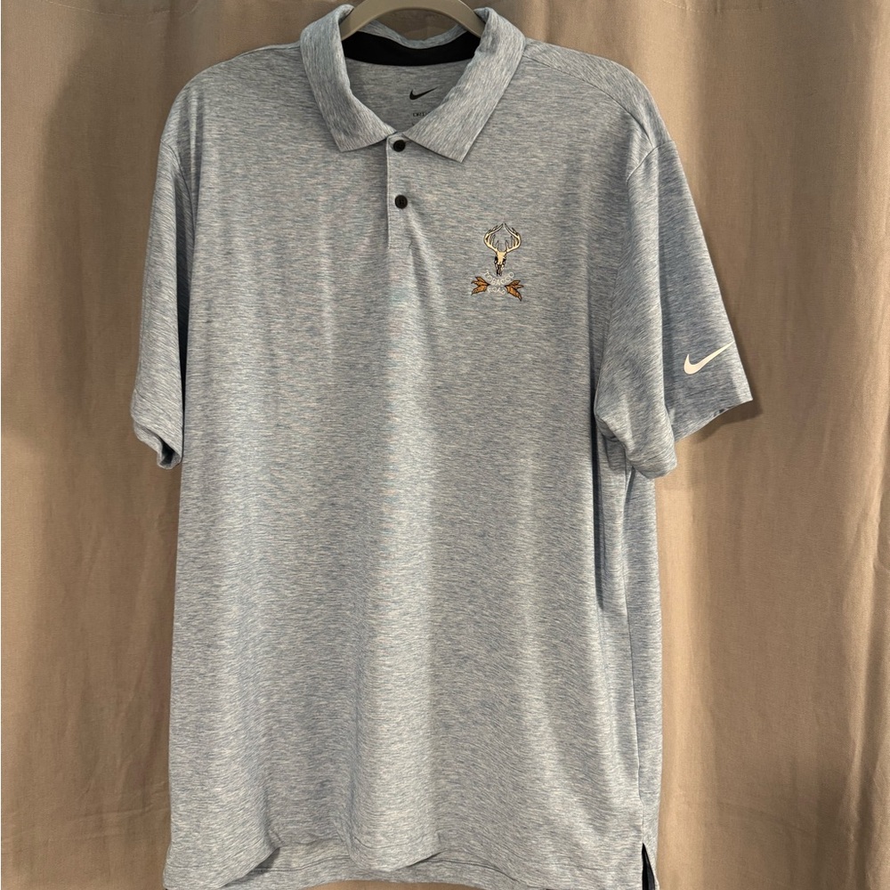 Nike Men's Blue Heather Tobacco Road Golf Course Size Large Golf Polo